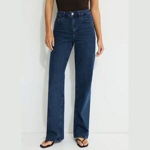 NWT Dynamite Heidi High Rise Wide Leg Jeans - Dark Indigo / Abyss - Size 30